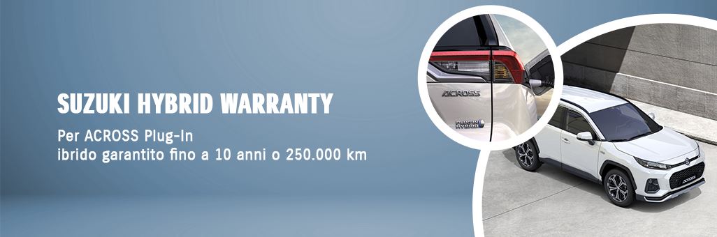10 anni di Garanzia Suzuki Hybrid per ACROSS Plug-In Full Image